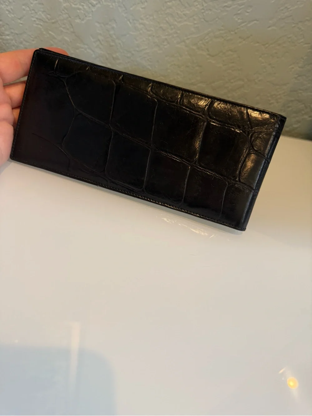 Mulberry Black Croc Long Purse/ Wallet